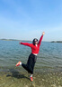 Teenie Weenie小熊春季半身長(zhǎng)裙衛(wèi)裙學(xué)院簡(jiǎn)約休閑款時(shí)髦復(fù)古裙女士 黑色 S (160) 曬單實(shí)拍圖