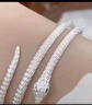 圣雅羅蛇形999足銀手鐲女時尚銀鐲子銀飾手環(huán)生日禮物送女友老婆 幸運蛇形手鐲+品牌首飾禮盒 約28g 曬單實拍圖