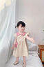 班喜迪女童連衣裙夏裝2025新款洋氣兒童公主裙小童背心裙夏季女寶寶裙子 粉色 100 曬單實(shí)拍圖