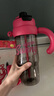 皓琦貓冰霸杯大容量水杯吸管杯辦公車載巨無霸水杯夏季運(yùn)動水杯冰霸杯子 紅色 1200ML 曬單實(shí)拍圖