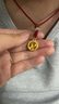 中國黃金（CHINA GOLD）蛇盤兔黃金吊墜足金生肖蛇項鏈本命年七夕情人節(jié)禮物送女朋友老婆 【京速達(dá)】蛇盤兔吊墜-圓扣 約0.5g【贈銀鏈】 曬單實拍圖