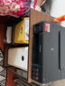 聚驪匯辦公室打印機置物架落地收納架復印機放置柜電腦主機機箱隔板架子 黑架+黑胡桃-中號 曬單實(shí)拍圖