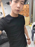 喬易倫純色短袖t恤男修身運(yùn)動(dòng)健身圓領(lǐng)潮男精神小伙半袖潮牌上衣男緊身 黑色 M 曬單實(shí)拍圖