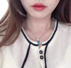 BOGLIA托帕石項鏈女玫瑰花鑲鉆彩寶寶石吊墜情人節(jié)生日禮物送女友老婆 玫瑰花托帕石項鏈 曬單實拍圖