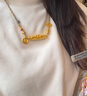 瑞諾黃金天珠項鏈女新款足金999黃財神掛墜編織吊墜生日禮物送女友 勿拍/精美包裝定金 曬單實拍圖