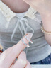 七可999足銀摯愛一生情侶戒指男女戒圈七夕情人節(jié)禮物生日送女友老婆 曬單實拍圖