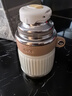 AKS女士保溫杯316大容量便攜茶杯高顏值伴手禮實(shí)用夏天刻字水杯子男 白可可島（提繩+分享蓋）450ml 曬單實(shí)拍圖