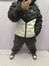 雪中飛兒童羽絨服冬季女童運動時尚拼色輕薄男童中大童連帽羽絨服 豆灰綠 160 曬單實拍圖