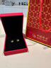 中國黃金（CHINA GOLD）黃金耳飾足金小蠻腰耳環(huán)輕奢高級感耳圈七夕情人節(jié)生日禮物送老婆 足金小蠻腰耳環(huán)-約0.55g【贈品牌禮盒】 曬單實拍圖