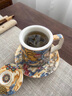 泰禧閣羊脂玉瓷泡茶杯陶瓷馬克杯辦公帶蓋茶水分離茶杯禮物 遇見敦煌辦公杯 360ml 曬單實(shí)拍圖