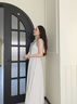 TOMMY HILFIGER【無(wú)袖百褶】25夏季女度假風(fēng)收腰鑲邊長(cháng)裙POLO裙連衣裙45167 白色YBL L 曬單實(shí)拍圖