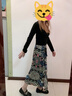 她池氣質(zhì)半身裙2025夏裝新款女裝印花一片式系帶高腰中長(zhǎng)裙T32D0025B 曬單實(shí)拍圖