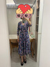 珂萊蒂爾2025年春季新款優(yōu)雅碎花仙女裙女時尚V領連衣裙 中紫 S 曬單實拍圖