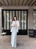 FSHE感法式藍色吊帶連衣裙女夏季2025新款包臀長(cháng)裙開(kāi)春穿搭套裝女裙子 藍色吊帶裙單件 S 40/45kg 曬單實(shí)拍圖