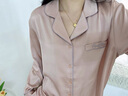 帕蘭朵（PLANDOO）輕奢品牌女士睡衣女春夏季冰絲長(zhǎng)袖2025新款高級(jí)感大碼家居服套裝 63795香檳粉 M ：建議體重80-100斤 曬單實(shí)拍圖