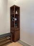盤(pán)柁（pantuo）實(shí)木轉角置物架客廳墻角柜臥室轉角柜小戶(hù)型書(shū)柜北美黑胡桃木邊柜 北美黑胡桃木轉角柜 曬單實(shí)拍圖