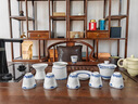 泱青韻整套茶具景德鎮(zhèn)青花玲瓏茶具套裝陶瓷佛坐蓮花鏤空蓋碗茶杯禮盒裝 青花玲瓏【鉆石福-9頭】 曬單實(shí)拍圖