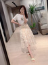 FEISIMI連衣裙女裝衣服夏季新款碎花連衣裙女夏季2025新款兩件裝套裝裙子 圖片色套裝 S 曬單實(shí)拍圖