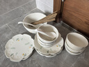 摩登主婦雛菊餐具2025新款釉下彩高顏值喬遷新婚禮物碟筷碗盤(pán)套裝家用 6人食26件套. 喬遷暖居 套裝內容見(jiàn)規格圖 曬單實(shí)拍圖