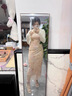 依思 Q（exull）高跟鞋女拖鞋2025夏季新款粗跟外穿法式?jīng)鲂浀资孢m輕便一字拖 米色【時(shí)尚溫柔】 37 曬單實(shí)拍圖