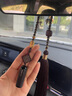RWTW汽車(chē)掛件高檔黑曜石銅鍍金平安牌后視鏡車(chē)內掛飾茶水晶車(chē)載吊墜 曬單實(shí)拍圖