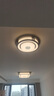 木府新中式吸頂燈LED客廳燈仿古實木燈具餐廳臥室主燈中國風大廳大燈 套餐七黑胡桃色（客廳燈帶遙控） 配置三色LED光源 曬單實拍圖