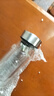 馨友佳鋼化玻璃杯防摔大容量雙層男女加厚便攜水杯車載茶水分離泡茶 雙層鵝蛋杯鋼本色蓋子  500ml 曬單實(shí)拍圖