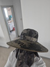 野外尋梅防曬帽男士釣魚(yú)防曬面罩夏季大檐漁夫帽登山太陽(yáng)帽戶(hù)外草帽遮陽(yáng)帽 軍綠迷彩 均碼 曬單實(shí)拍圖
