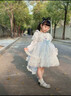 安妮優(yōu)兒（Anneyol）女童春秋季艾莎公主裙2025新款兒童小女孩蓬蓬紗蛋糕裙愛莎連衣裙 粉紅色 120 曬單實(shí)拍圖