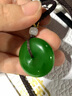 紅酥手和田玉吊墜平安扣玉墜碧玉男女款玉吊墜 微黑點(diǎn) 約20mm 曬單實(shí)拍圖