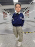 G. DUCKKIDS童裝男童開衫毛衣外套2025中大童春秋休閑毛線衣兒童帥氣針織衫 藏藍/羽毛筆K 110cm 均碼 曬單實拍圖