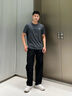 HLA海瀾之家休閑褲25春新三體聯(lián)名系列純色合體休閑褲男 黑色5C XL 180/90A 推薦149~162斤 曬單實拍圖