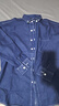 JIAYE日系復古水洗牛仔襯衫男長(cháng)袖工裝襯衣青年男士休閑百搭外套上衣潮 深藍色 【單口袋】 S 【請參考尺碼表選碼】 曬單實(shí)拍圖