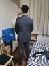 SKARO【澳洲純羊毛】魚(yú)骨紋西裝套裝男士高端商務(wù)職業(yè)正裝西服 深灰魚(yú)骨紋SKG1513A 54 碼上衣【西褲尺碼請備注】 曬單實(shí)拍圖