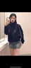 舒翎初早春衛衣女外套女裝2025新款春秋季短款上衣小個(gè)子顯高修身開(kāi)衫 藏青色【薄款】 L 推薦110-125斤 曬單實(shí)拍圖