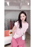 妍莉芬（yanlifen）休閑褲女夏裝搭配一整套褲子穿搭衣服減齡時(shí)尚套裝女裝2025年新款 紫色兩件套 S 【建議80-95斤】 曬單實(shí)拍圖