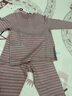 babylove寶寶春秋內(nèi)衣套裝新生兒家居服套裝打底條紋嬰幼兒睡衣春季輕暖 粉條紋 100 曬單實(shí)拍圖