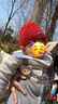 lemonkid嬰兒帽子秋冬兒童帽子男女童小月齡寶寶套頭帽保暖 波爾紅 S 曬單實(shí)拍圖