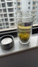 希諾（HEENOOR）抗菌玻璃杯鵝蛋男女送禮水杯便攜雙層防燙保溫杯子帶濾網(wǎng)車載茶杯 1926-370ml-珠光本色-帶防偽碼 曬單實拍圖