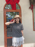玖姿·安娜蔻miu風簡約拼色條紋針織短袖T恤女2025夏季新款 條黑白 L 曬單實拍圖