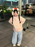 吉普（JEEP）沖鋒衣女新款粉色戶外三合一男女士外套男團(tuán)購保暖夾克旅行登山服 貝栗粉【女款】 M （參考尺碼建議） 曬單實(shí)拍圖