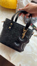寶可蝸牛今年流行小包包女2025七夕夏天百搭斜挎包質(zhì)感時(shí)尚韓系手提水桶包 黑色帶掛件 曬單實(shí)拍圖