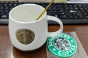 星巴克（Starbucks）經(jīng)典黑紅白魚鱗陶瓷銅牌馬克杯水杯咖啡杯復(fù)古人魚情侶對杯禮物 白色單杯原盒+杯蓋+勺子杯墊 曬單實拍圖