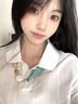 Charm Kendo珍珠磁吸扣絲巾女2025新款夏領(lǐng)巾圍巾生日禮物送女友媽媽 藍(lán)色若葉送老婆女朋友高級(jí)感實(shí)用 曬單實(shí)拍圖