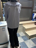 英氏（YEEHOO）兒童褲子男童長(zhǎng)褲秋夏季薄款休閑拼接束腳褲防潑水哈倫褲中大童裝 風(fēng)格線拼接-灰綠 150 曬單實(shí)拍圖