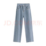 真維斯（Jeanswest）女裝牛仔褲子時尚港風(fēng)2025春夏季新款顯瘦直筒褲休閑百搭長褲GYP G款霧霾藍(lán)8520（直筒九分） 27 曬單實拍圖
