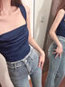 薩拉維夫高爾夫微喇牛仔褲女2025春秋新款小個子高腰顯瘦毛邊喇叭褲 淺藍色(單款)小個子[春秋九 XS 155 曬單實拍圖
