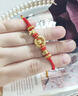 中國黃金（CHINA GOLD）福袋黃金手鏈女款足金福運(yùn)平安扣轉(zhuǎn)運(yùn)珠手繩情人節(jié)生日禮物送女友 福運(yùn)平安扣手鏈【紅繩】 曬單實(shí)拍圖