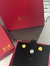 周六福（ZLF）  黃金耳飾女款足金玫瑰花耳釘耳鉤款養耳朵 定價(jià) 1.48g 曬單實(shí)拍圖