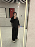 鴨鴨（YAYA）【90+系列】輕薄羽絨服女短款2024冬季新款時尚連帽保暖外套KL 黑色 M (160) 曬單實拍圖